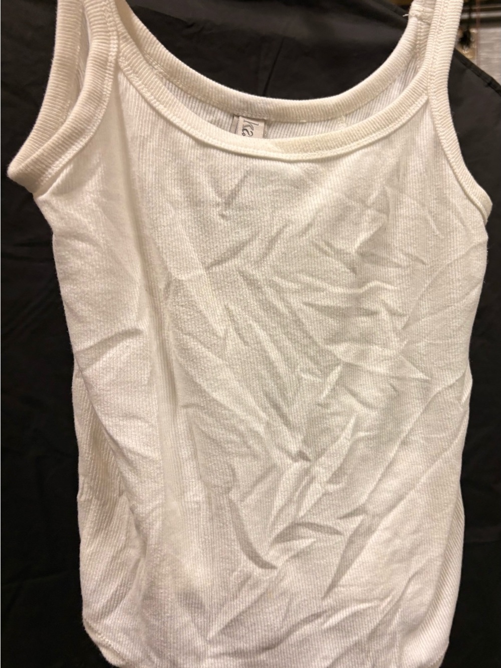 Kasics kgmtl influencer brand Women's White Ribbed Tank Top - Unbranded